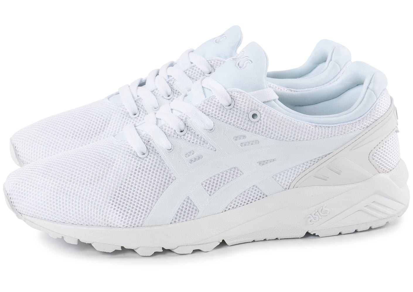 chaussures asics blanches, ... Chaussures Asics Gel Kayano Trainer Evo blanche vue avant ...